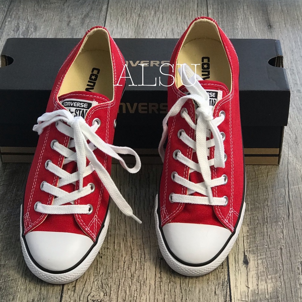 NWT Converse Ctas Dainty OX Varsity Red W AUTHENTI - Picture 3 of 8